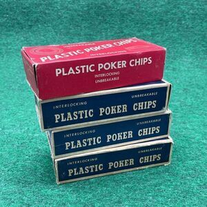 Vintage Plastic Poker Chips Bundle